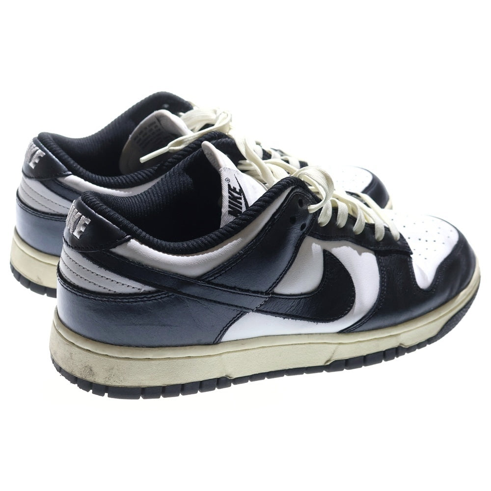 NIKE(ナイキ) WMNS DUNK LOW PRM VINTAGE ウィメンズ ダンク ヴィンテージ ローカットスニーカー ホワイト/ブラック US10.5/27.5cm FQ8899-100