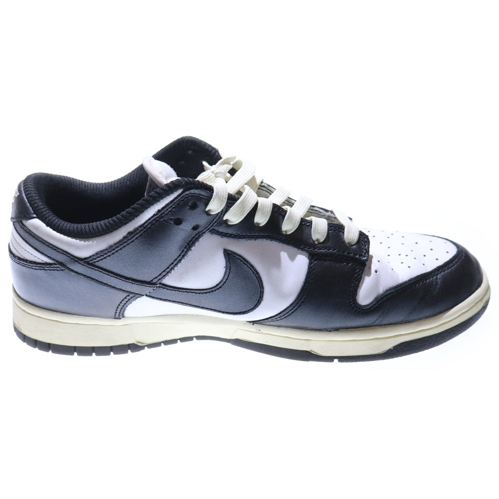 NIKE(ナイキ) WMNS DUNK LOW PRM VINTAGE ウィメンズ ダンク ヴィンテージ ローカットスニーカー ホワイト/ブラック US10.5/27.5cm FQ8899-100