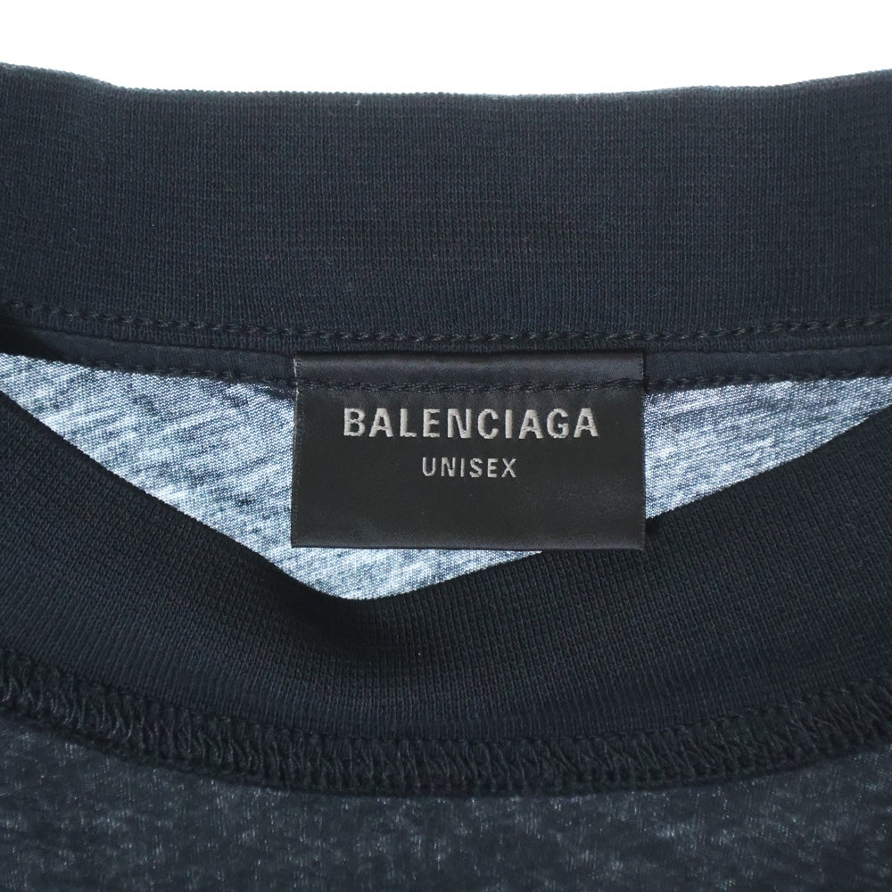 BALENCIAGA(バレンシアガ) Inside Out T-Shirt インサイドアウトロゴ 半袖Tシャツ ブラック 787358 TQVJ4