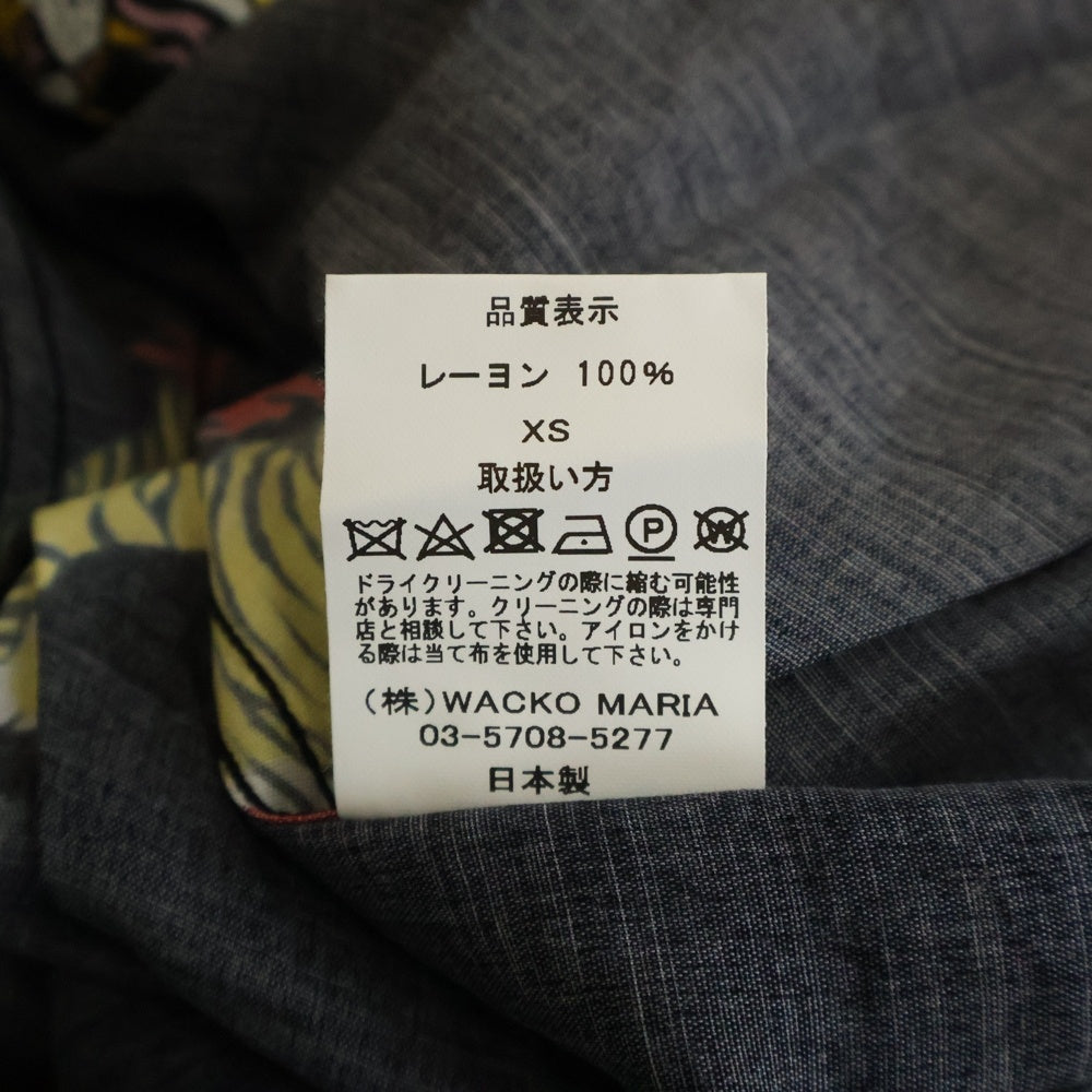 WACKO MARIA(ワコマリア) 24AW TIM LEHI HAWAIIAN SHIRT L/S ハワイアン 虎柄 長袖シャツ ブラック