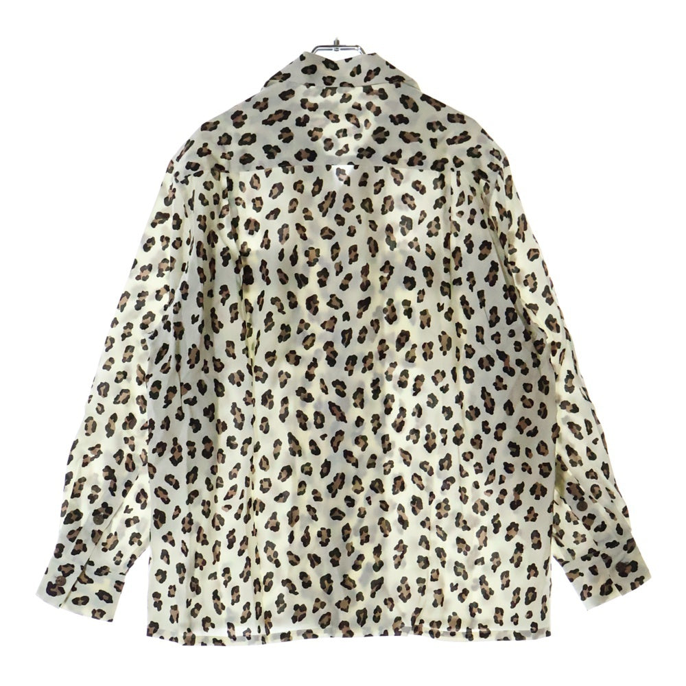 WACKO MARIA(ワコマリア) 24AW HAWAIIAN SHIRT L/S ハワイアン レオパード 長袖シャツ アイボリー