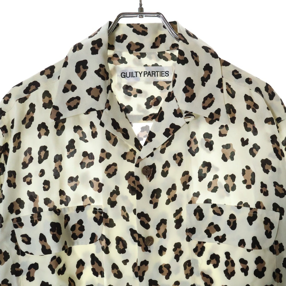 WACKO MARIA(ワコマリア) 24AW HAWAIIAN SHIRT L/S ハワイアン レオパード 長袖シャツ アイボリー