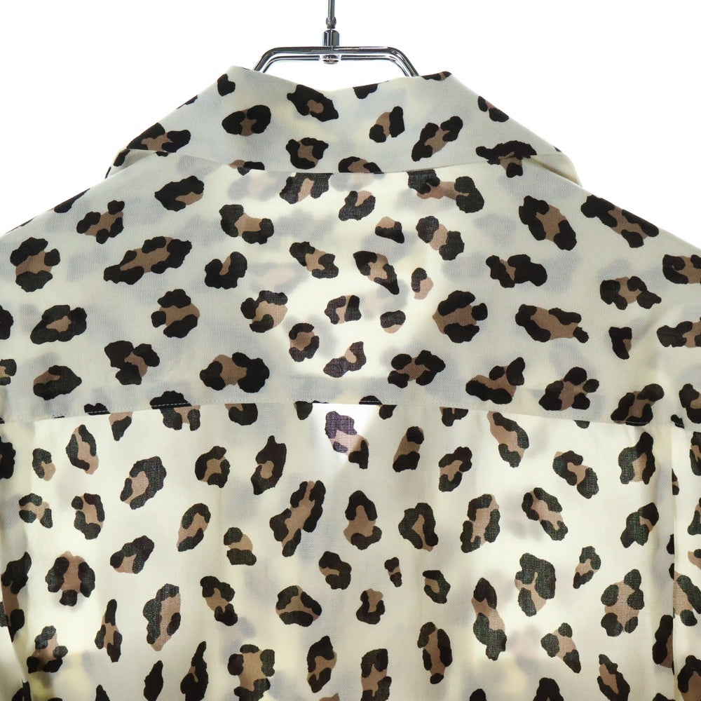 WACKO MARIA(ワコマリア) 24AW HAWAIIAN SHIRT L/S ハワイアン レオパード 長袖シャツ アイボリー