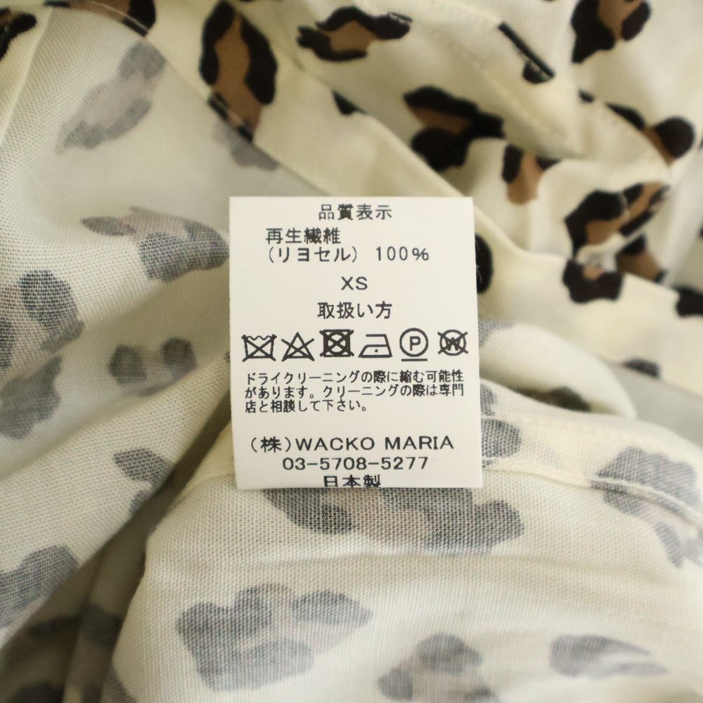 WACKO MARIA(ワコマリア) 24AW HAWAIIAN SHIRT L/S ハワイアン レオパード 長袖シャツ アイボリー