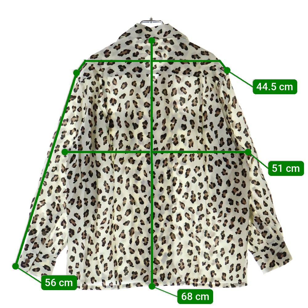 WACKO MARIA(ワコマリア) 24AW HAWAIIAN SHIRT L/S ハワイアン レオパード 長袖シャツ アイボリー