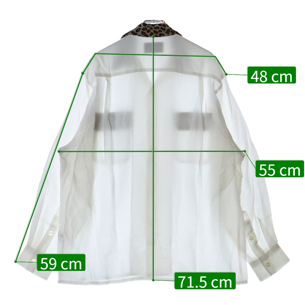 WACKO MARIA(ワコマリア) 23AW TWO-TONE 50'S SHIRT ツートーン 長袖シャツ ホワイト 23FW-WMS-OC11