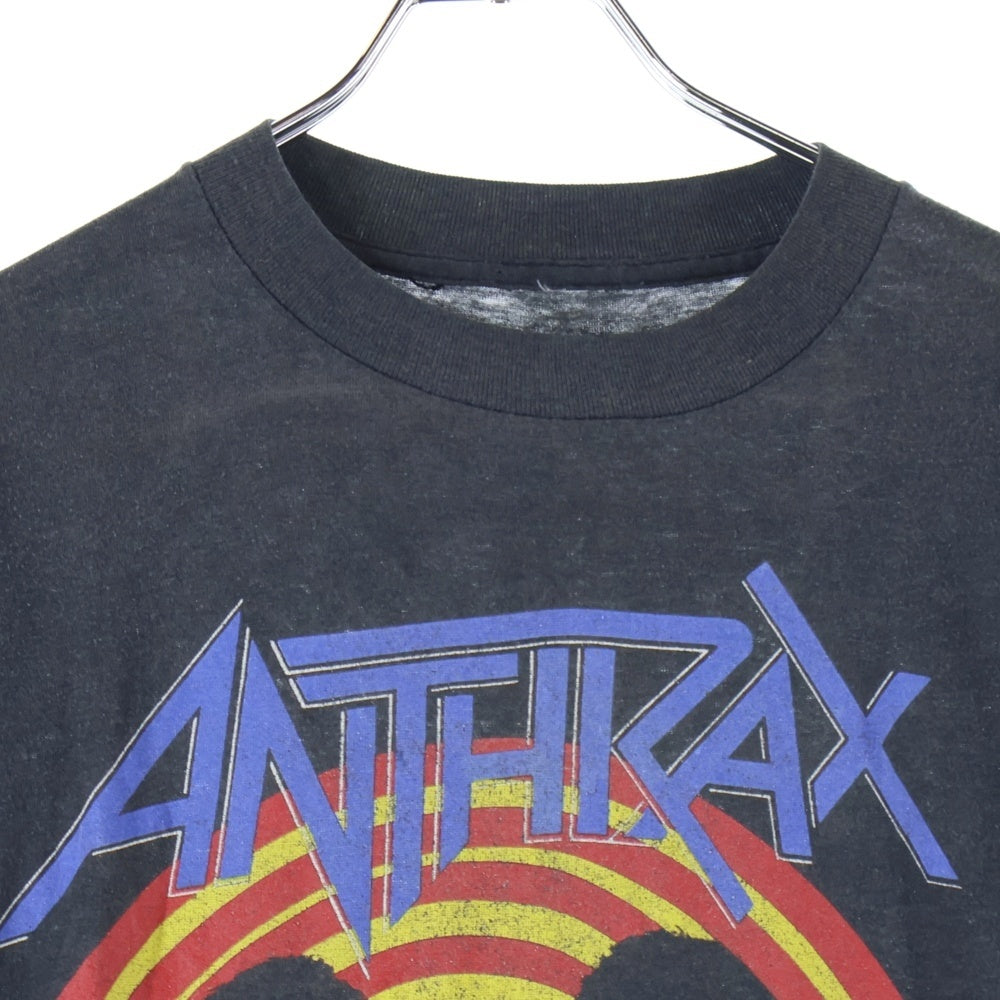 VINTAGE(ヴィンテージ) ANTHRAX State of Euphoria アンスラックス プリント 半袖カットソー クルーネック Tシャツ ブラック