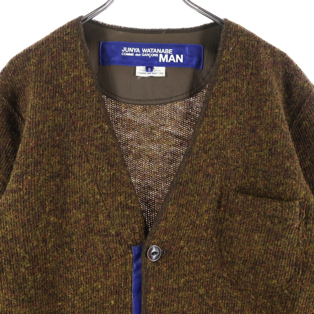 JUNYA WATANABE COMME des GARCONS(ジュンヤワタナベ コムデギャルソン) Patch Wool Cardigan エルボーパッチウールカーディガン WI-T001 ブラウン