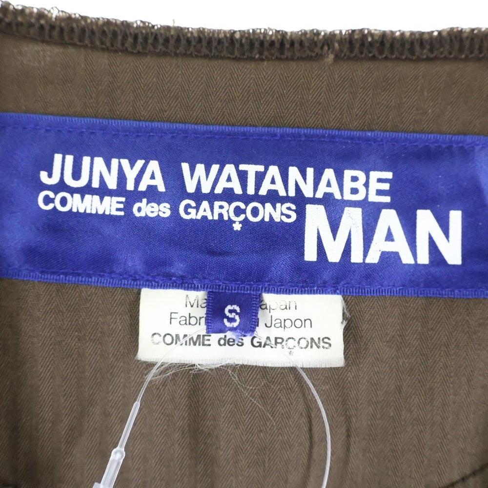 JUNYA WATANABE COMME des GARCONS(ジュンヤワタナベ コムデギャルソン) Patch Wool Cardigan エルボーパッチウールカーディガン WI-T001 ブラウン