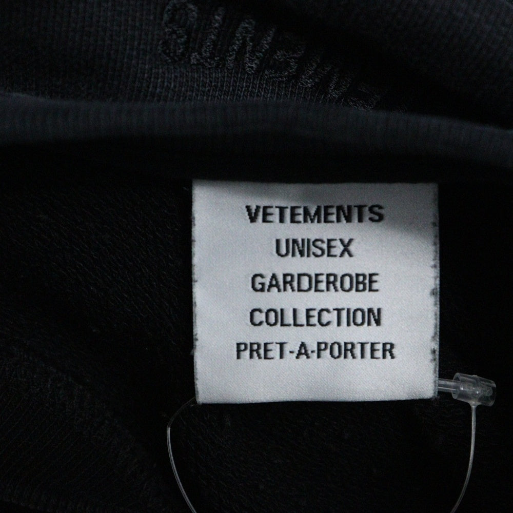 VETEMENTS(ヴェトモン) 21AW My Name Is Crewneck マイネームイズクルーネックスウェット プルオーバースウェットシャツ UA52TR630B ブラック/ブルー