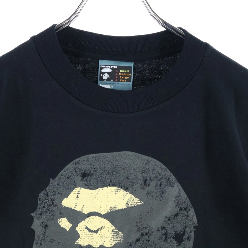 A BATHING APE(アベイシングエイプ) 90s APEロゴプリントクルーネック半袖Tシャツ ブラック