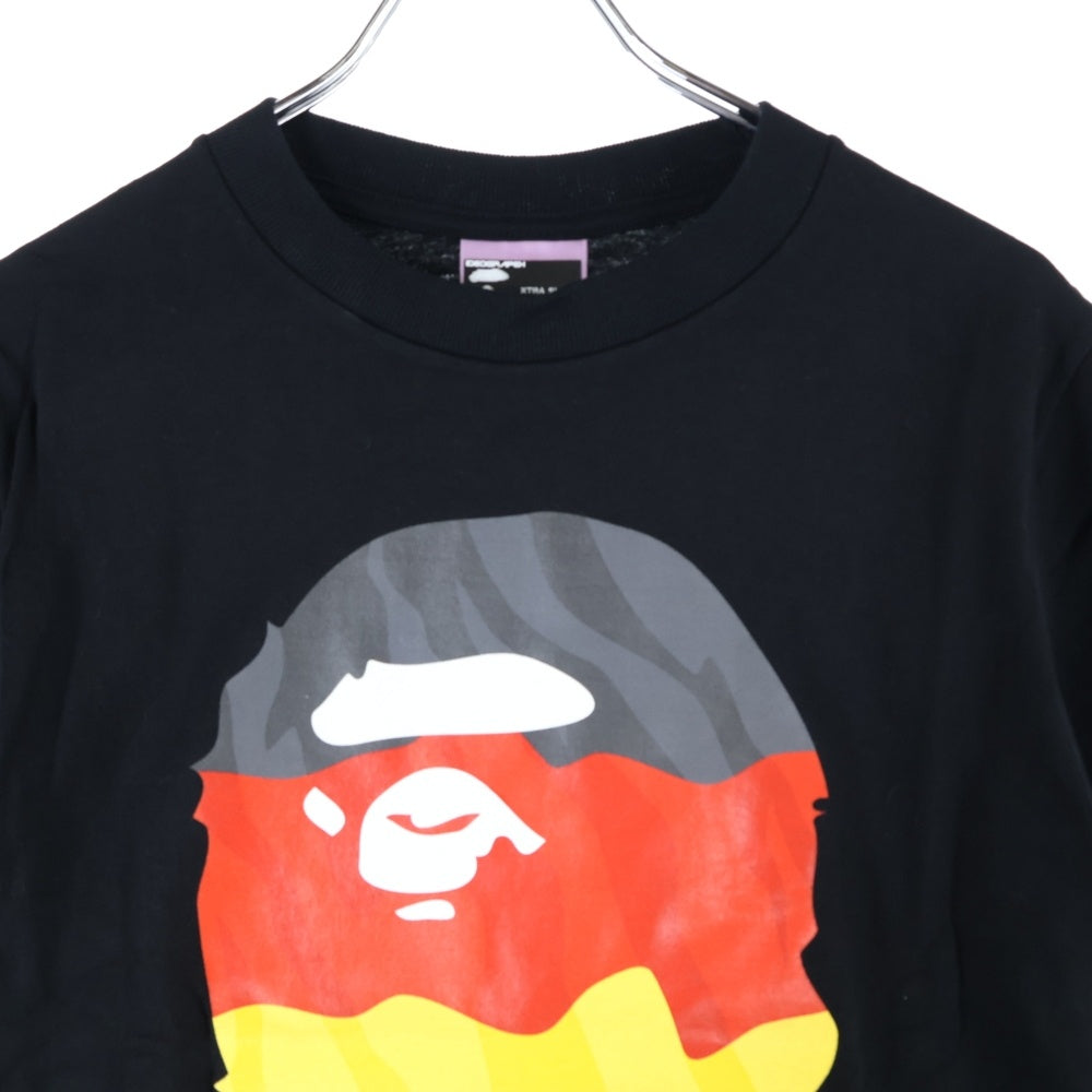 A BATHING APE(アベイシングエイプ) 90s 国旗デザインロゴプリントTシャツ ドイツ クルーネック半袖Tシャツ ブラック/ブラウン/レッド/イエロー