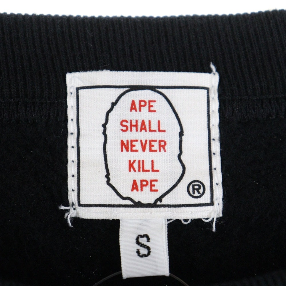 A BATHING APE(アベイシングエイプ) 90s BAPE HEADS ロゴプリントスウェットシャツ ブラック