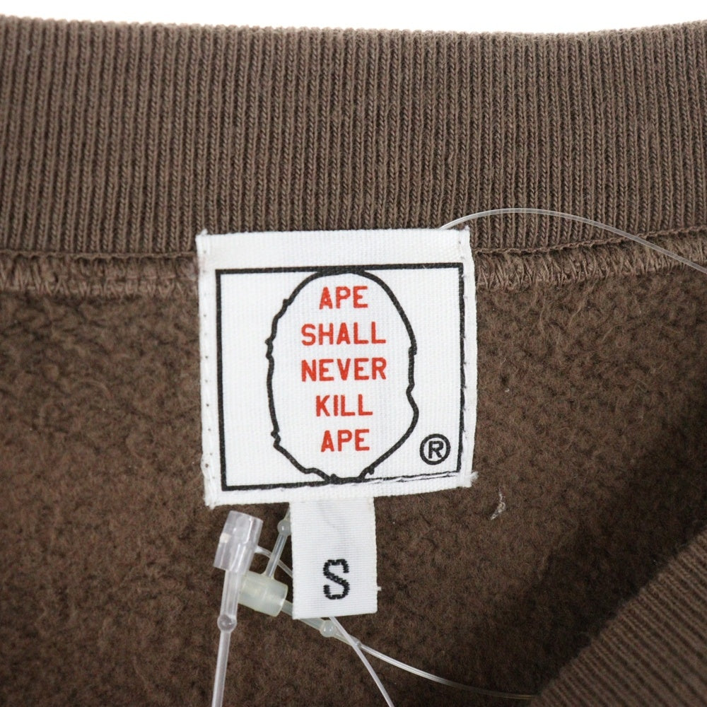 A BATHING APE(アベイシングエイプ) 90s BAPESTA グラデーションロゴプリントスウェットシャツ ブラウン/ベージュ