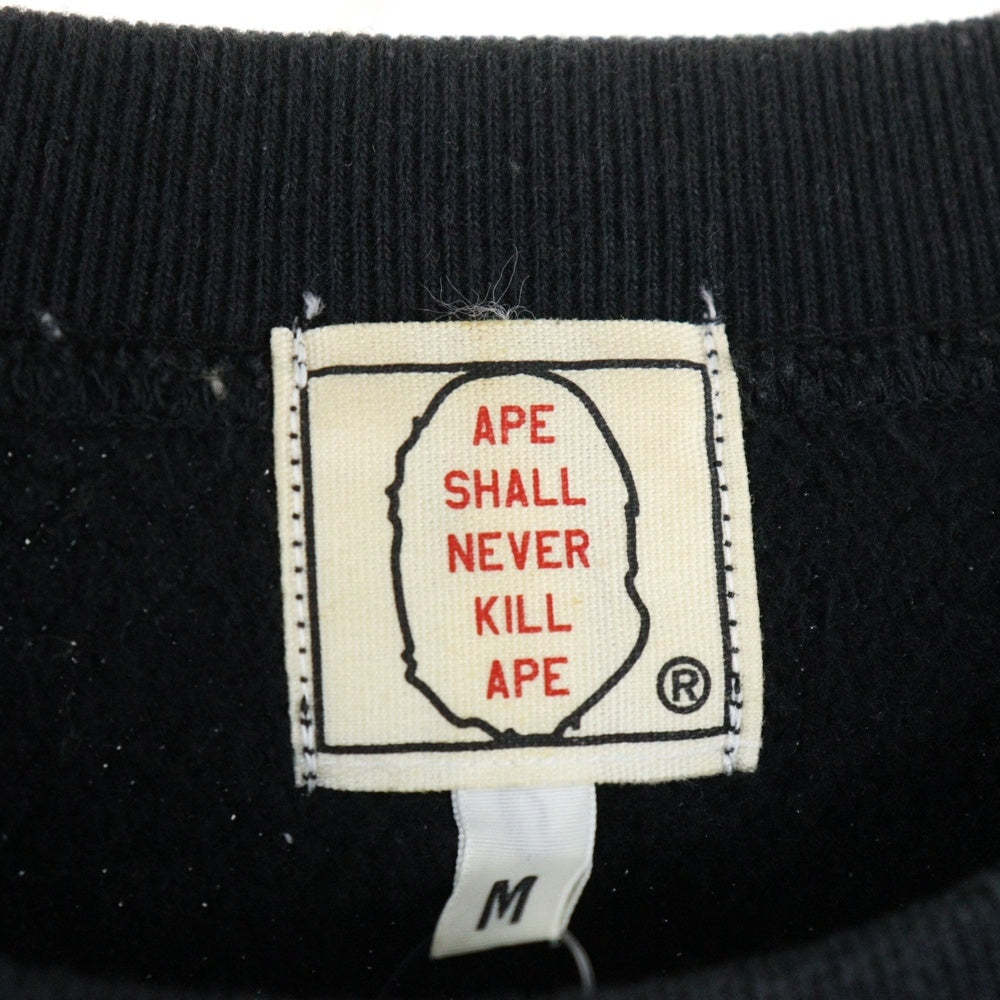 A BATHING APE(アベイシングエイプ) 90s 21st Century Production 21センチュリープロダクション ロゴプリントスウェットシャツ ブラック