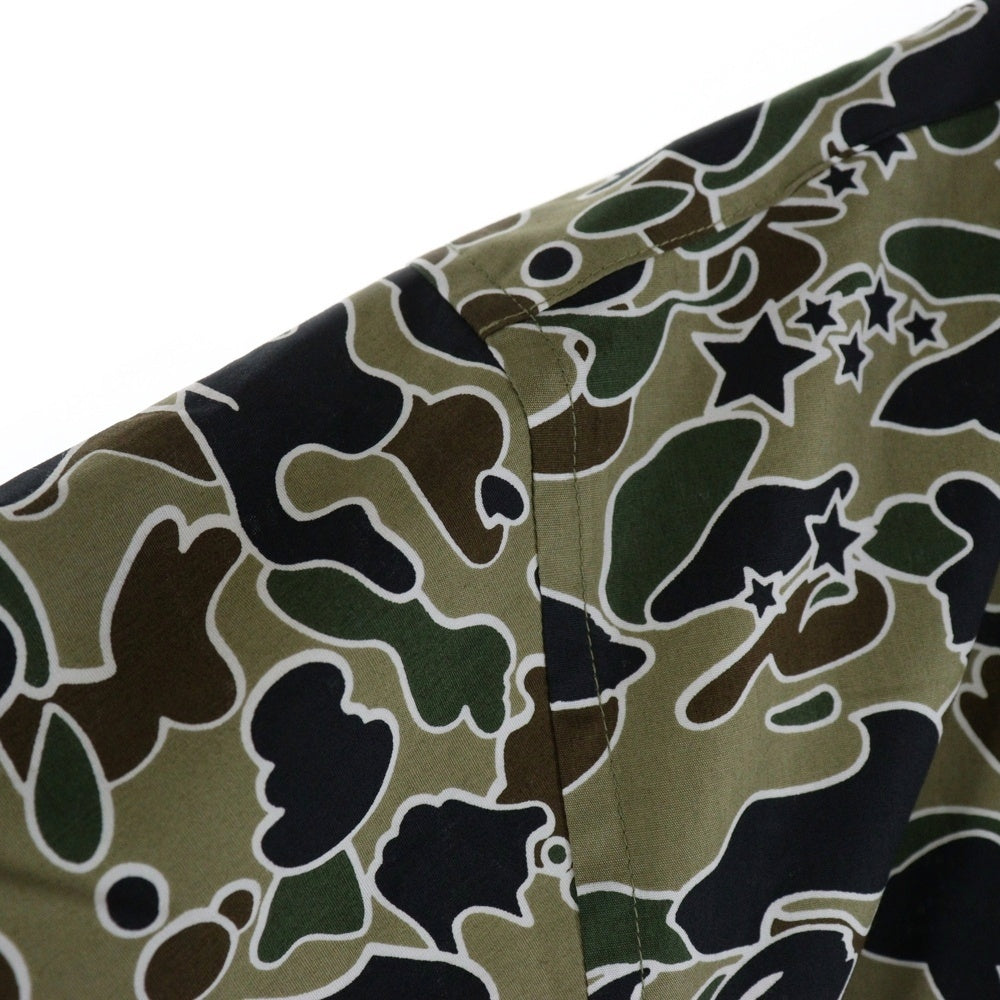 A BATHING APE(アベイシングエイプ) CAMO カモボタンダウン長袖シャツ カーキ