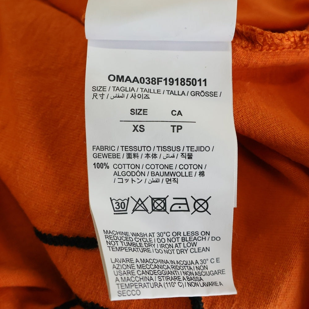 OFF-WHITE(オフホワイト) 19AW Abstract Arrows Over T-shirt オーバーサイズ半袖Tシャツ オレンジ OMAA038F19185011