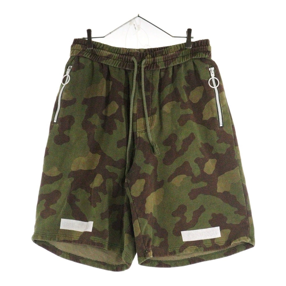 OFF-WHITE(オフホワイト) 17AW Camouflage Sweatshorts カモフラージュ 迷彩ハーフパンツ ショーツ カーキ OMCB009F17601029