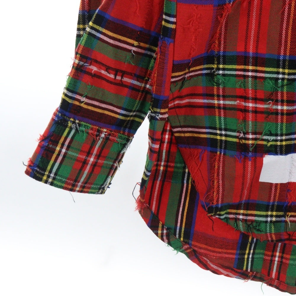OFF-WHITE(オフホワイト) 17AW Flannel Shirt 長袖ネルシャツ チェックシャツ レッド OMGA034F17329007
