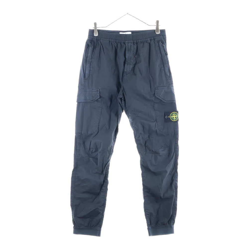 STONE ISLAND(ストーンアイランド) RE-T Cargo Pants ロゴワッペン ストレッチカーゴパンツ ブラック 721531403