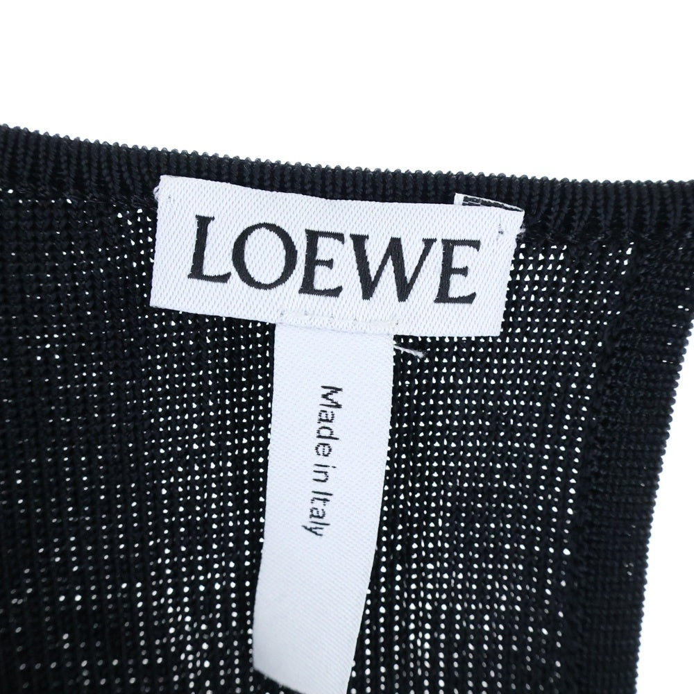 LOEWE(ロエベ) Fringe Knit Tops フリンジ ニットトップス ブラック レディース D3269220CO