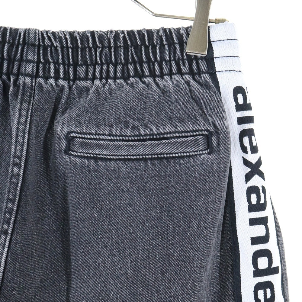 ALEXANDER WANG(アレキサンダーワン) Track Denim Pants サイドロゴ デニムパンツ ジーンズ グレー