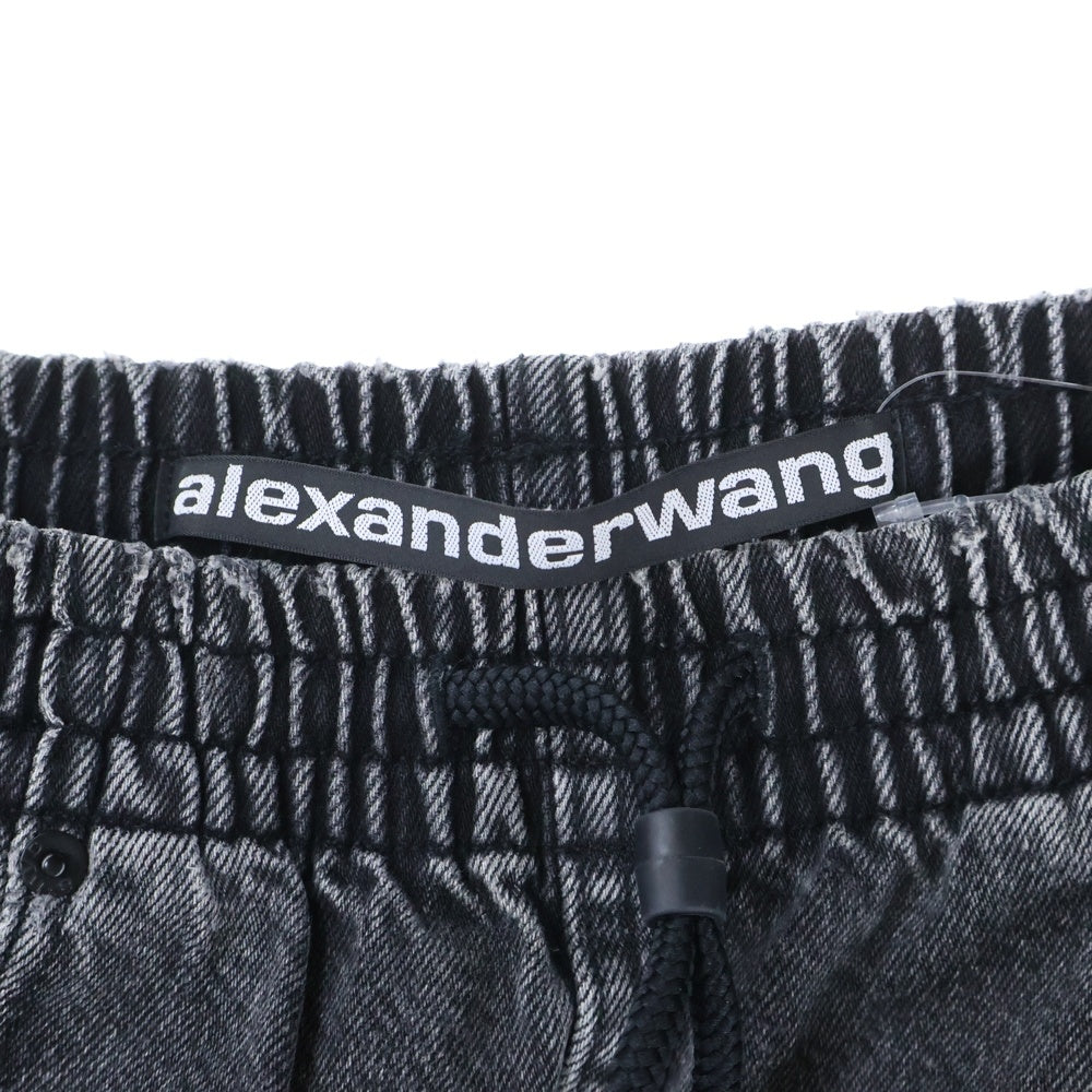ALEXANDER WANG(アレキサンダーワン) Track Denim Pants サイドロゴ デニムパンツ ジーンズ グレー