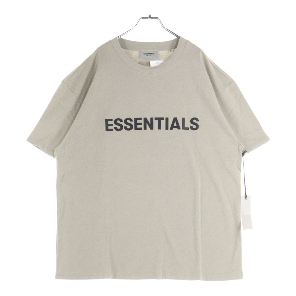 FEAR OF GOD ESSENTIALS(フィアオブゴッド エッセンシャルズ) S/S T-SHIRT フロントラバーロゴ 半袖Tシャツ ベージュ