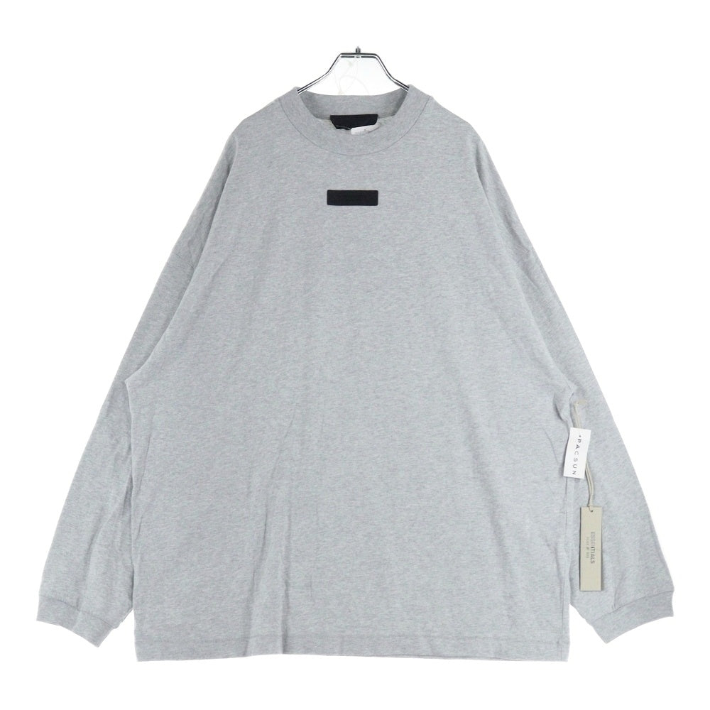 FEAR OF GOD ESSENTIALS(フィアオブゴッド エッセンシャルズ) L/S T-SHIRT ラバーロゴ 長袖Tシャツ ロンT グレー