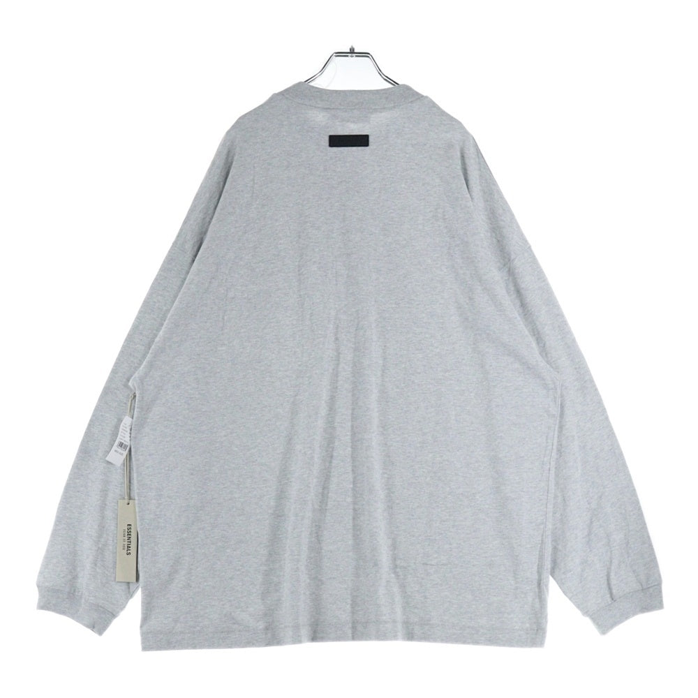 FEAR OF GOD ESSENTIALS(フィアオブゴッド エッセンシャルズ) L/S T-SHIRT ラバーロゴ 長袖Tシャツ ロンT グレー