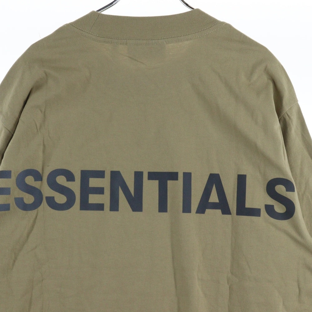FEAR OF GOD ESSENTIALS(フィアオブゴッド エッセンシャルズ) L/S T-SHIRT バックリフレクターロゴ長袖Tシャツ ロンT ベージュ