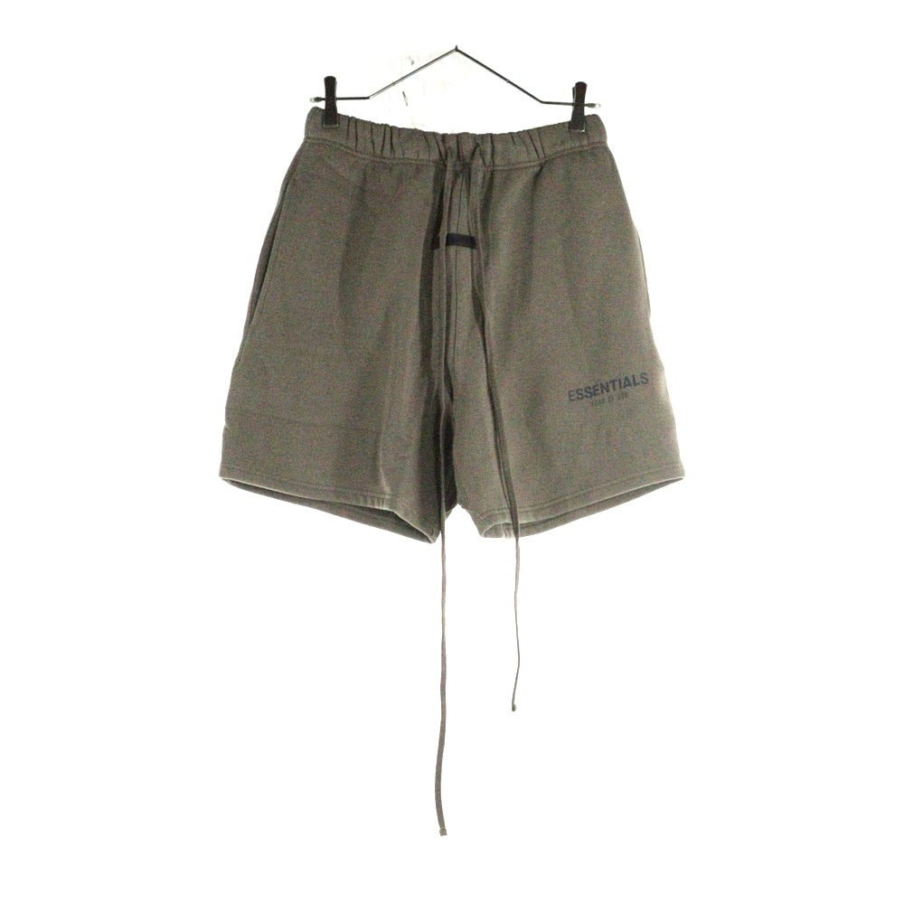 FEAR OF GOD ESSENTIALS(フィアオブゴッド エッセンシャルズ) SHORT PANTS リフレクターロゴ スウェットハーフパンツ ショーツ ベージュ