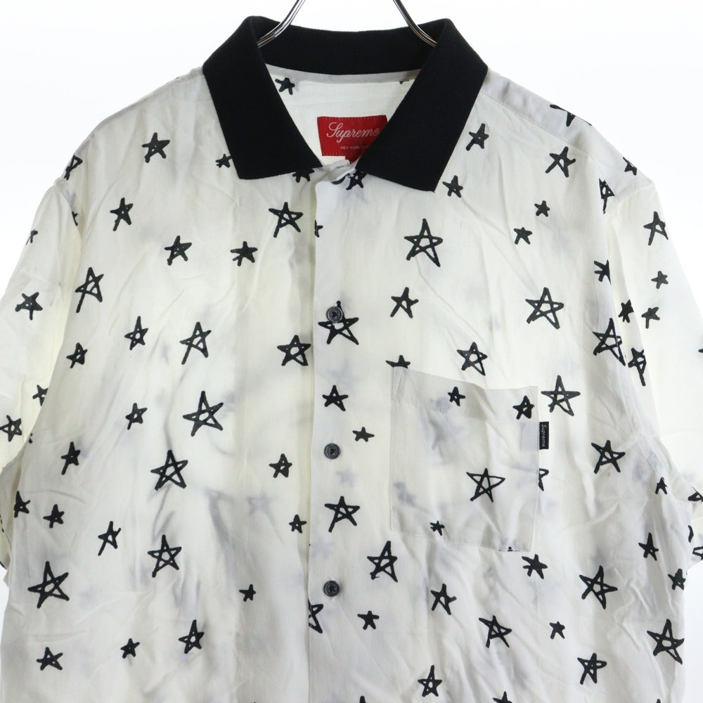 SUPREME(シュプリーム) 18SS Devil Rayon Shirt デビル スター レーヨン半袖シャツ ホワイト