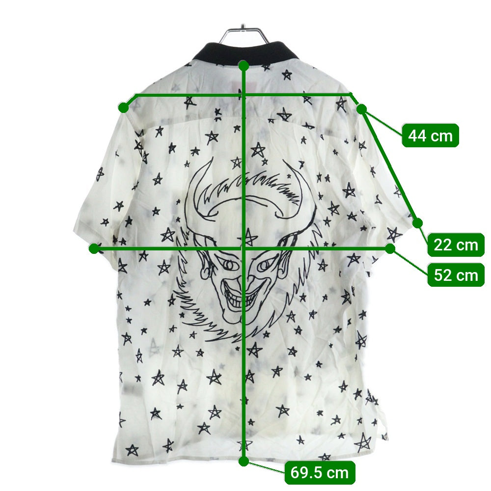 SUPREME(シュプリーム) 18SS Devil Rayon Shirt デビル スター レーヨン半袖シャツ ホワイト