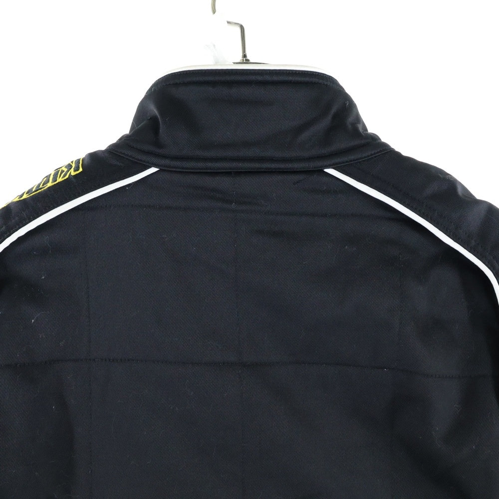 KITH(キス) Racing Jacket レーシングジャケット ロゴ刺繍ワッペンボタンダウンジャケット ブラック