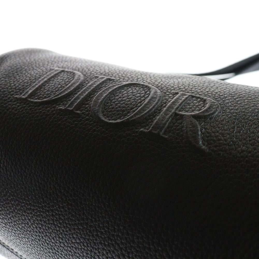 Christian Dior(クリスチャンディオール) Logo Roller ローラーバッグ エンボスロゴレザーショルダーバッグ ブラック