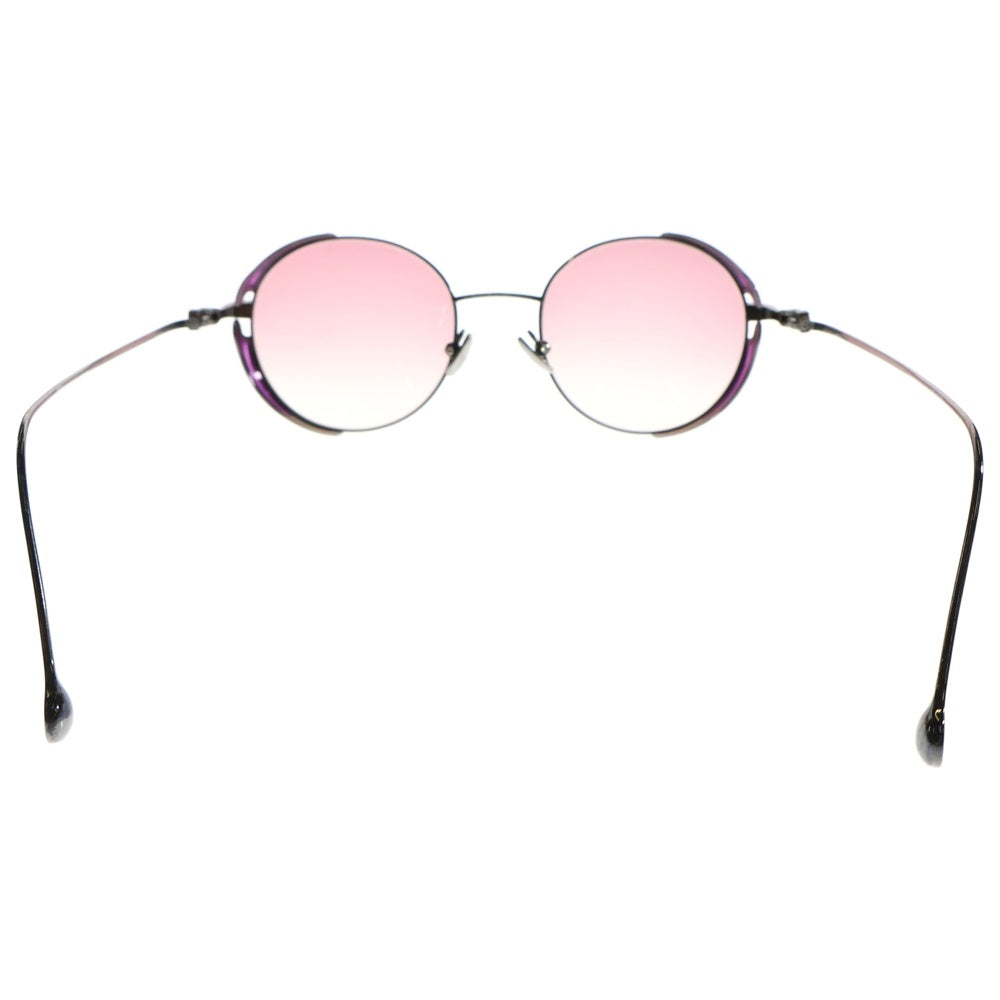 MATSUDA EYEWEAR(マツダアイウェア) M3152 col.RTM ラウンドシェイプメタルフレームサングラス 眼鏡アイウェア ガンメタリック/パープル