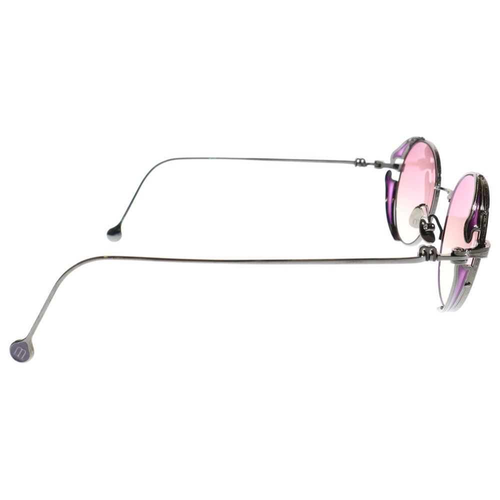 MATSUDA EYEWEAR(マツダアイウェア) M3152 col.RTM ラウンドシェイプメタルフレームサングラス 眼鏡アイウェア ガンメタリック/パープル