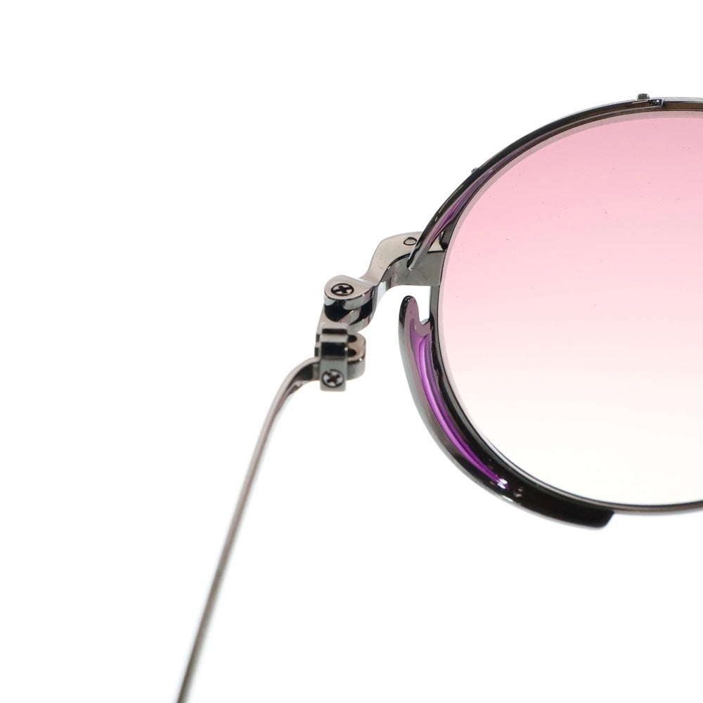 MATSUDA EYEWEAR(マツダアイウェア) M3152 col.RTM ラウンドシェイプメタルフレームサングラス 眼鏡アイウェア ガンメタリック/パープル