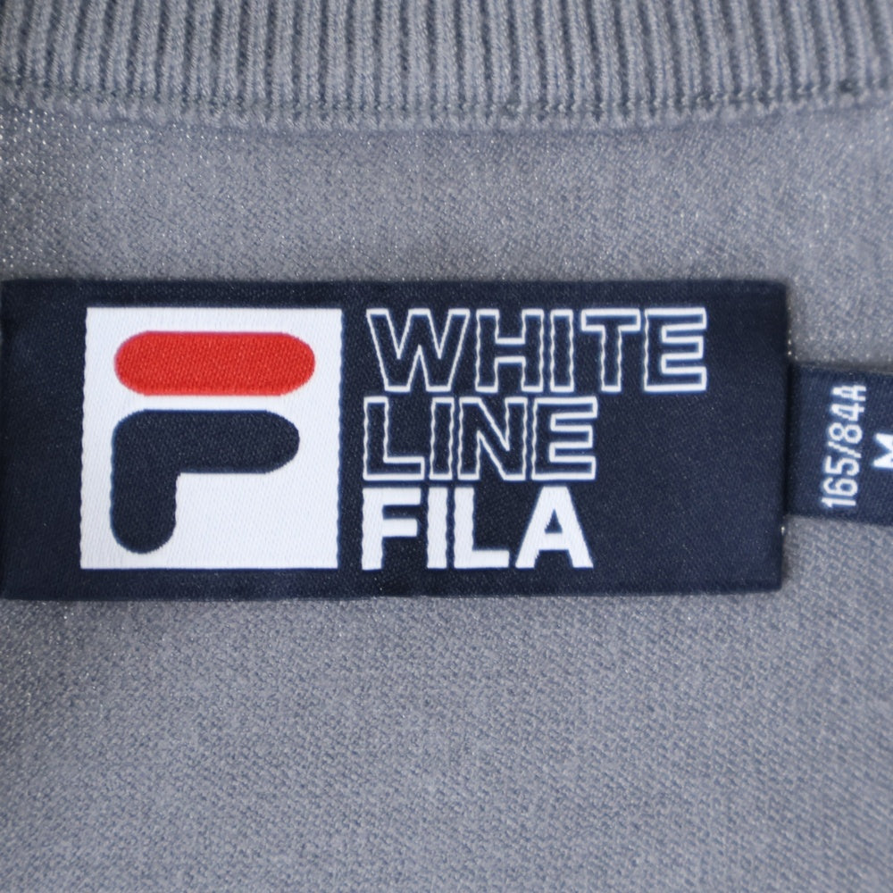 MAGIC STICK(マジックスティック) ×FILA WHITE LINE ハーフジップモックネックニットジャージ 406F11W319 グレー