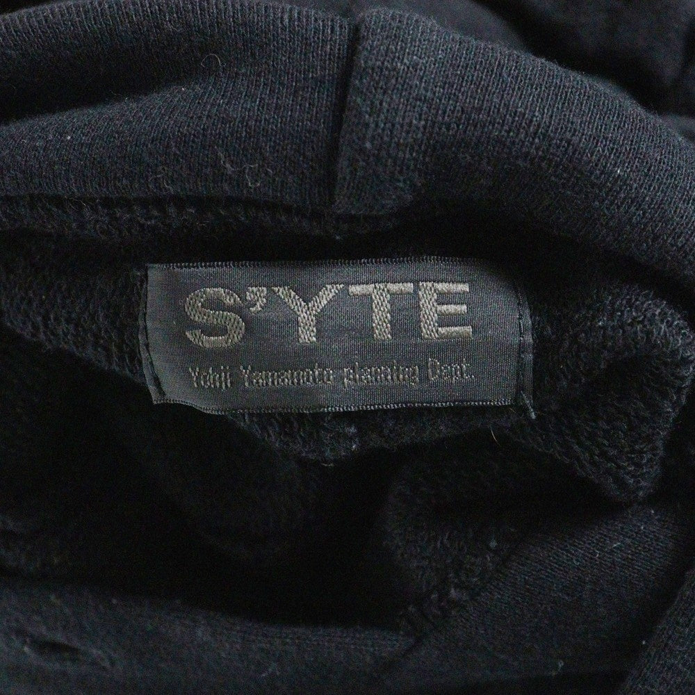s'yte(サイト) メッセージプリント フーディ プルオーバースウェットパーカー UJ-T42-019 ブラック