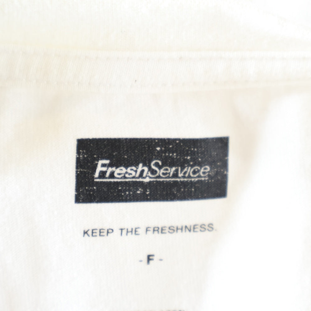 FreshService(フレッシュサービス) ロゴプリントL/S Tシャツ クルーネック長袖Tシャツ ホワイト