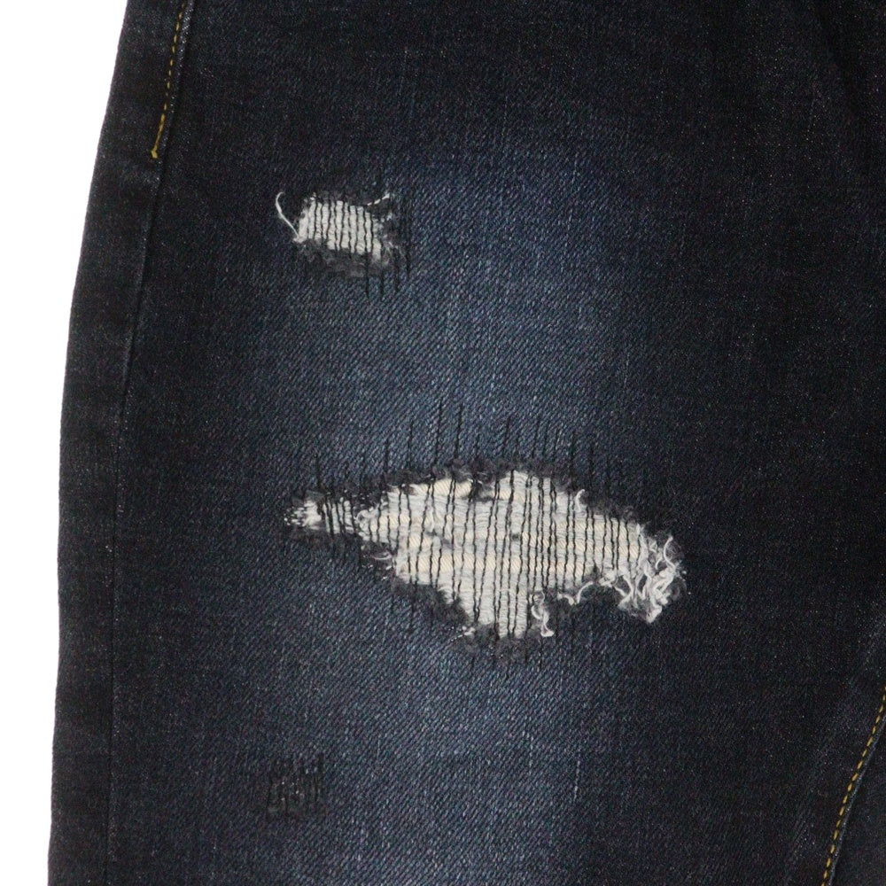 Dartin Bonaparto(ダルタンボナパルト) クラッシュスキニーデニムパンツ レディースダメージ加工デニムパンツ DBALL-99003-DLW インディゴ