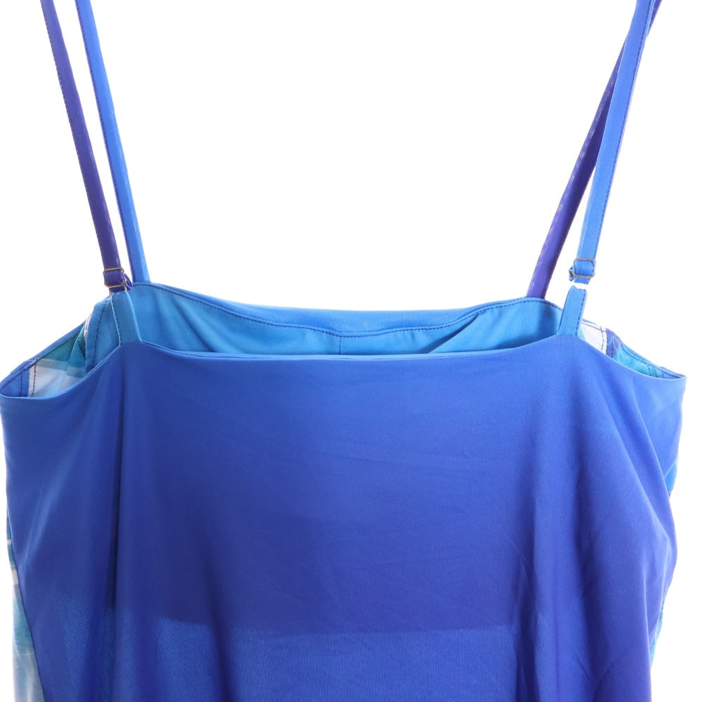 NO BRAND(ノーブランド) 21SS GVGV Beach Print Cami Top ジーブイジーブイ ビーチプリントキャミトップ レディース 総柄キャミソール GV2113007 ブルー