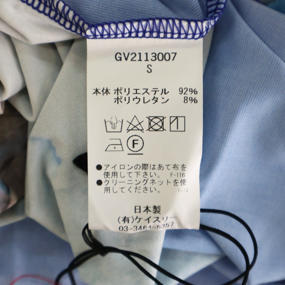 NO BRAND(ノーブランド) 21SS GVGV Beach Print Cami Top ジーブイジーブイ ビーチプリントキャミトップ レディース 総柄キャミソール GV2113007 ブルー