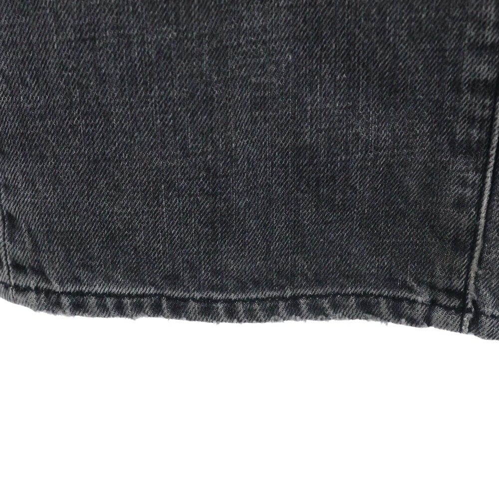 Aries(アリエス) LILLI JEANS セルヴィッジデニムジーンズ レディース ダメージ加工ボタンフライデニムパンツ ブラック
