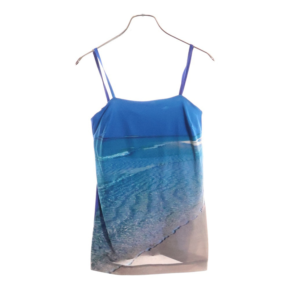 G.V.G.V.(ジーヴィジーヴィ) Beach Print Cami Top ビーチプリントキャミトップ レディース 総柄キャミソール GV2113007 ブルー