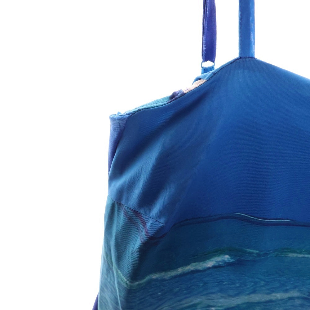 G.V.G.V.(ジーヴィジーヴィ) Beach Print Cami Top ビーチプリントキャミトップ レディース 総柄キャミソール GV2113007 ブルー