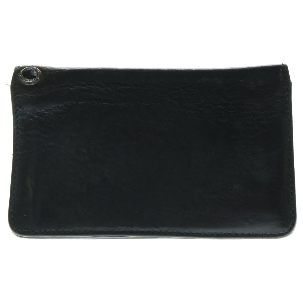 CHROME HEARTS(クロムハーツ) 2ZIP 2ジップ ハートボタンレザーウォレット 財布 ブラック BCA363