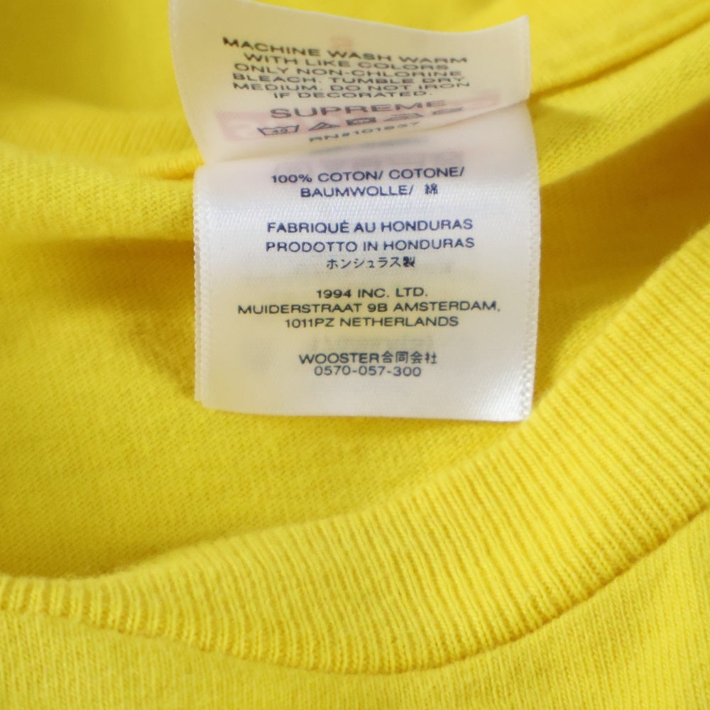 SUPREME(シュプリーム) 24AW Mister Cartoon Pow Tee ミスターカートゥーン 半袖Tシャツ イエロー